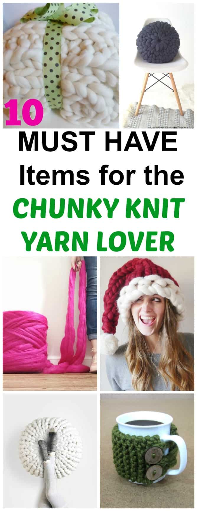 Arm Knitting Tutorial for 7 Free Chunky Knit Yarn Projects