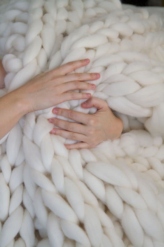 How to Make a Chunky Knitted Blanket Knitting Blankets with Arms or
