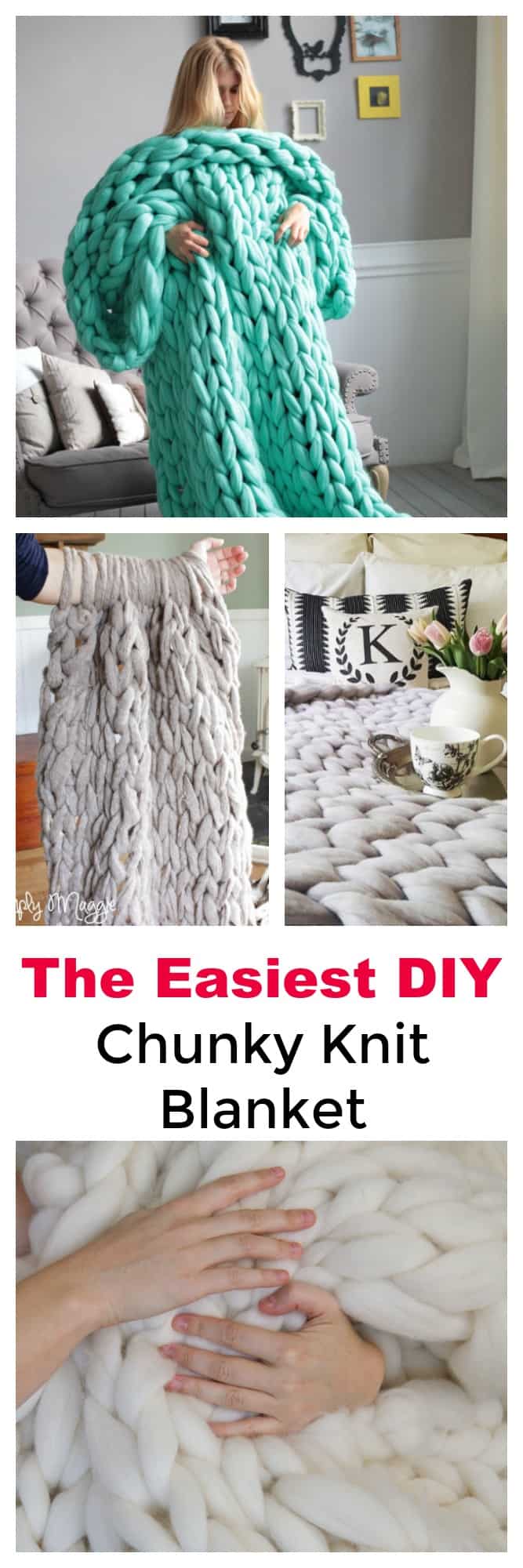 Arm Knitting Tutorial for 7 Free Chunky Knit Yarn Projects