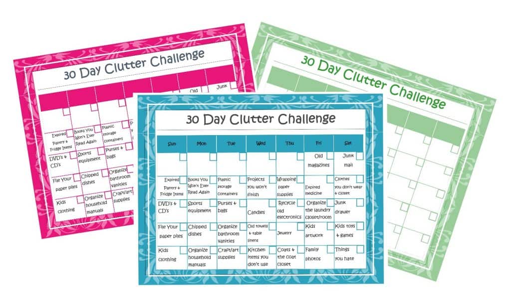 30 Days To An Organized Home Calendar Printable Hairs