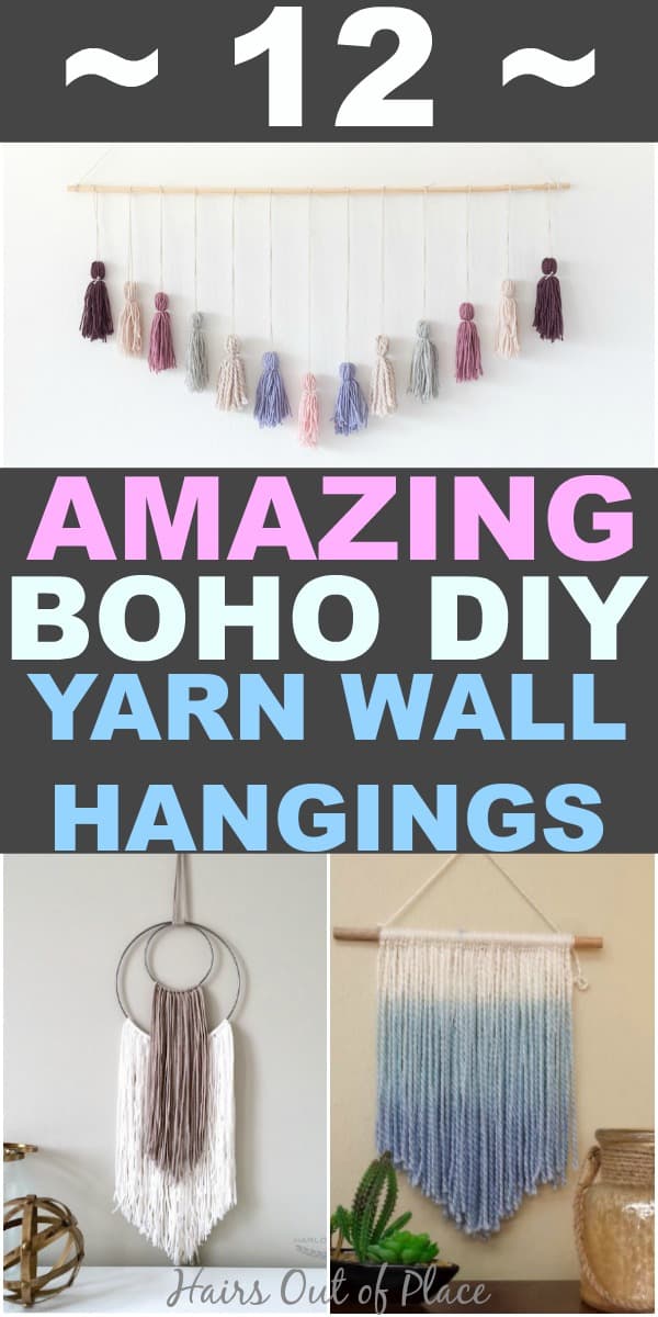 Easy DIY Boho Yarn Wall Hangings