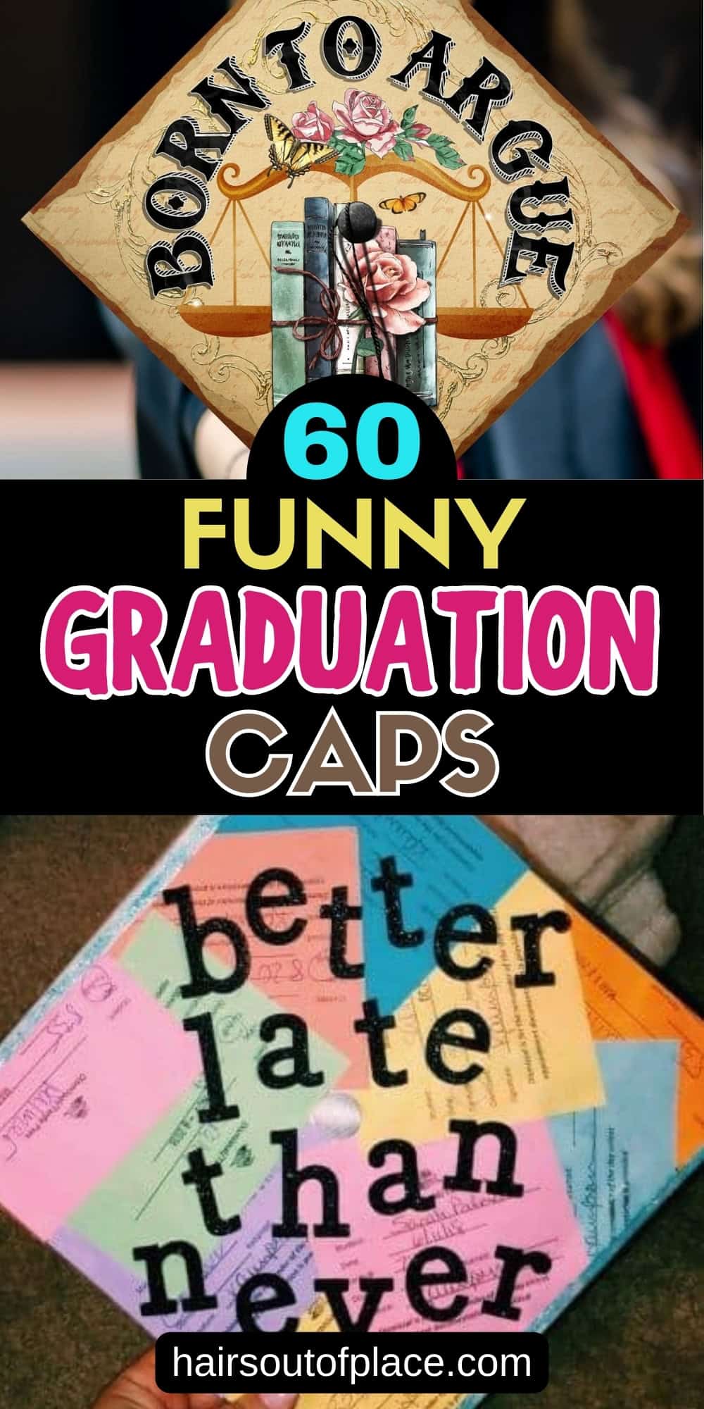 60 Funny Graduation Caps for Women and Men Pinterest pin