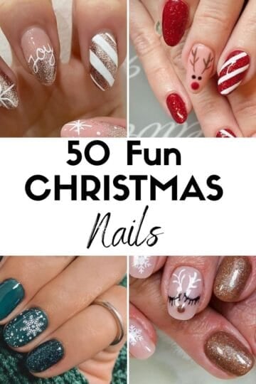 50 Fun Christmas Nails HOOP Post Collage