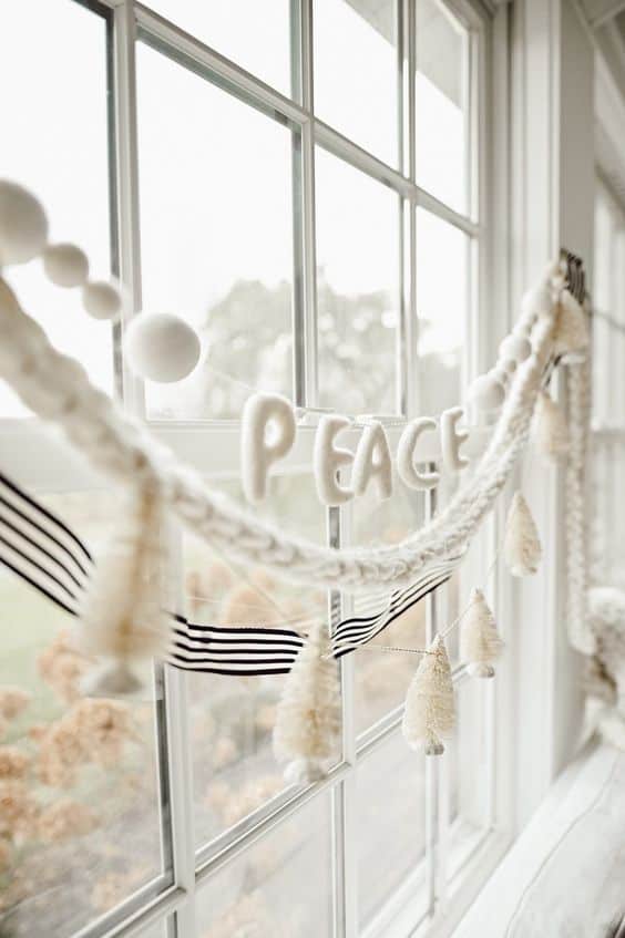 white christmas ideas for decor window christmas garland