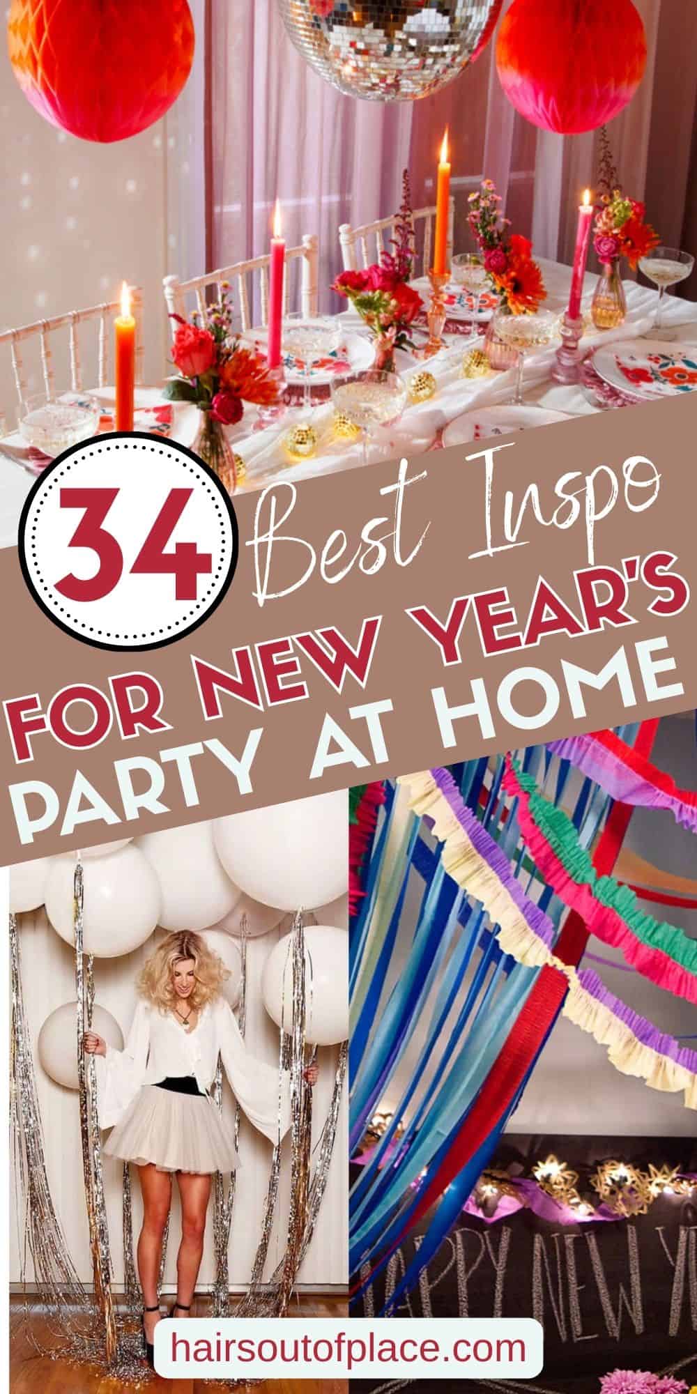 30+ New Years Party Ideas for Home Pinterest pin
