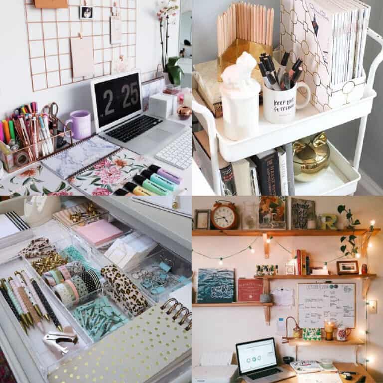 15 Dorm Room Desk Ideas + College Desk Organization Hairs Out of Place