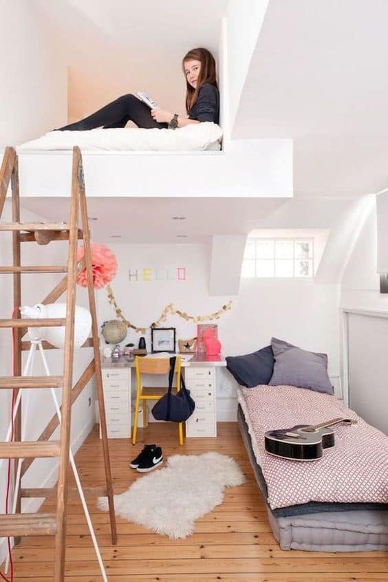 small bedroom ideas for teen girl cool bunk space