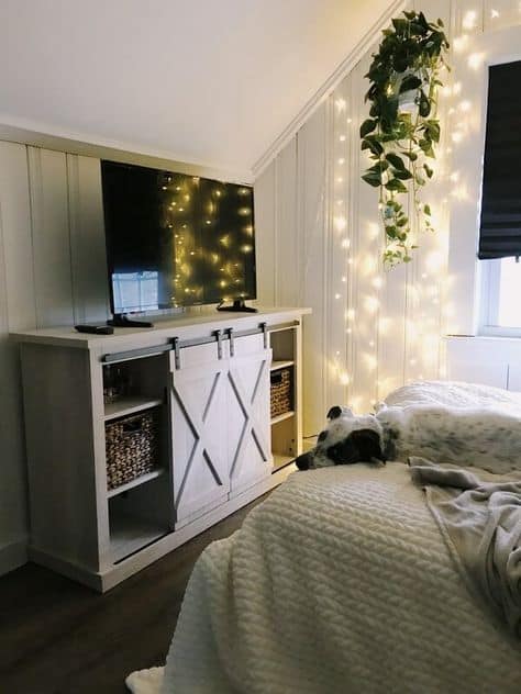 small bedroom ideas teenage girl cute hanging pants and lights cozy room
