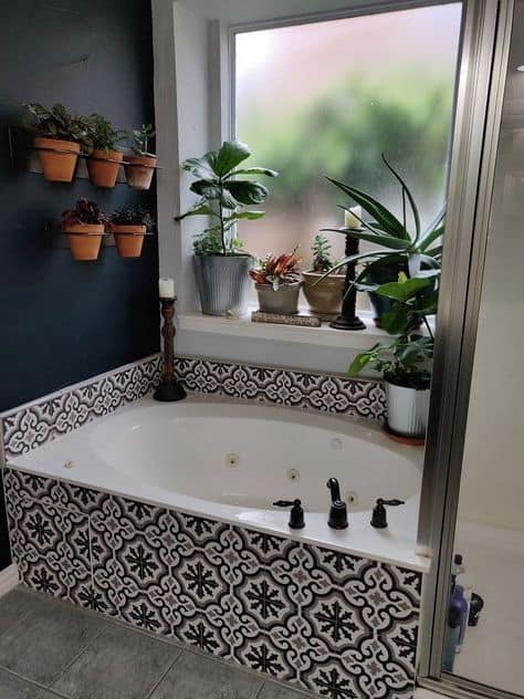 decorating bathroom ideas on budget plants and designed bathtub