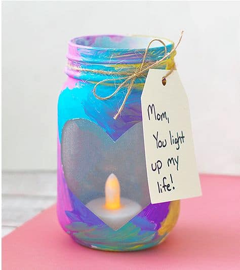 homemade birthday gifts for mom mason jar with candle