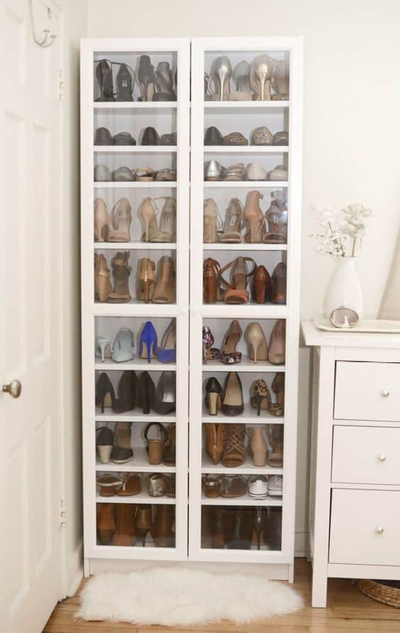 clever small space shoe storage dresser shoe storage