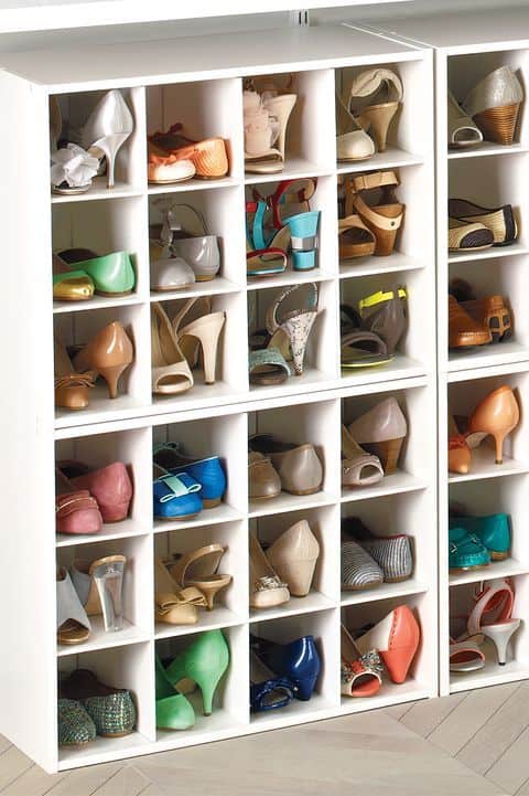 great shoe storage idea cubby