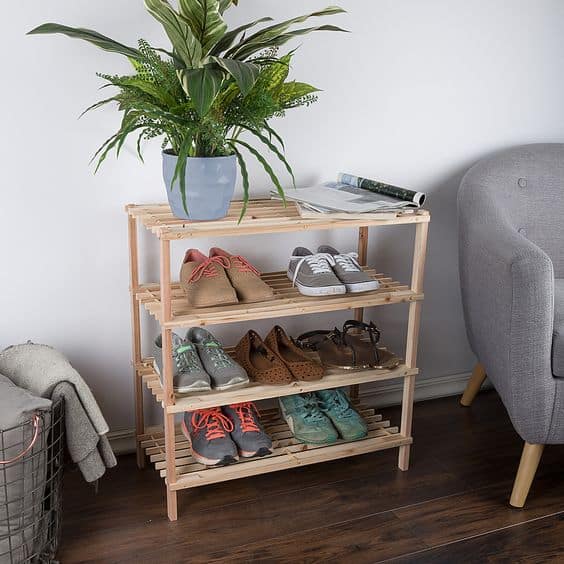 shoe spaces organization shoe rack