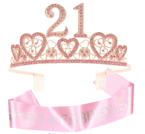 21 birthday gift for daughter tiara and sash