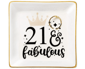 21 birthday gift for daughter dish jewelry dish