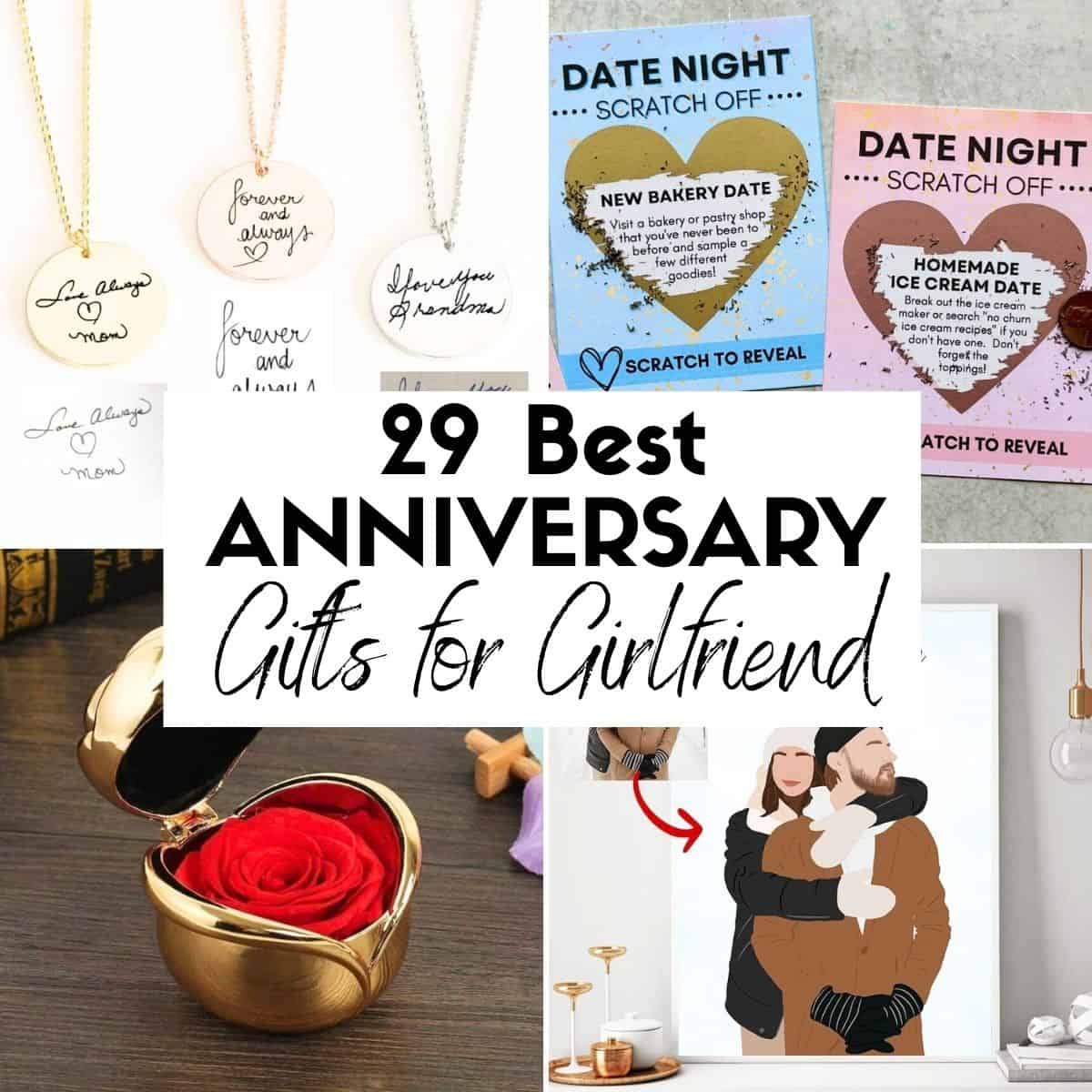 29 Best Anniversary Gifts for Girlfriend HOOP Post Collage