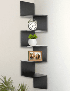 apartment decor cheap corner shelf black