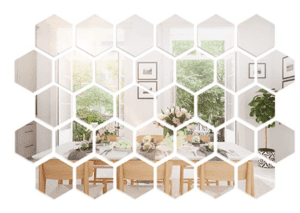 best cheap apartment decor mirror funky pattern