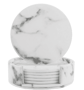 clever ideas cheap apartment decor white marble drink coasters