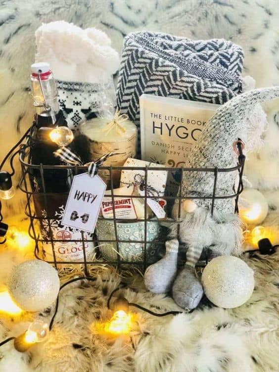 cute christmas idea friend gift cozy holiday basket