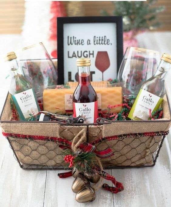 cute ideas family gift basket live laugh love wine basket
