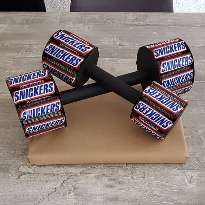 diy bf gift idea cute dumbells