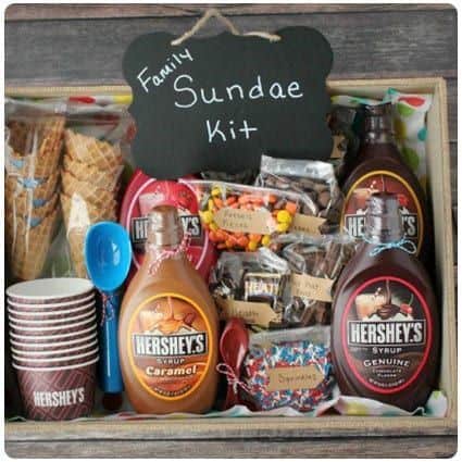 family gift basket inspo family sundae kit