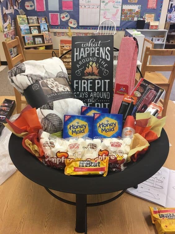 gift basket ideas for family fire pit basket