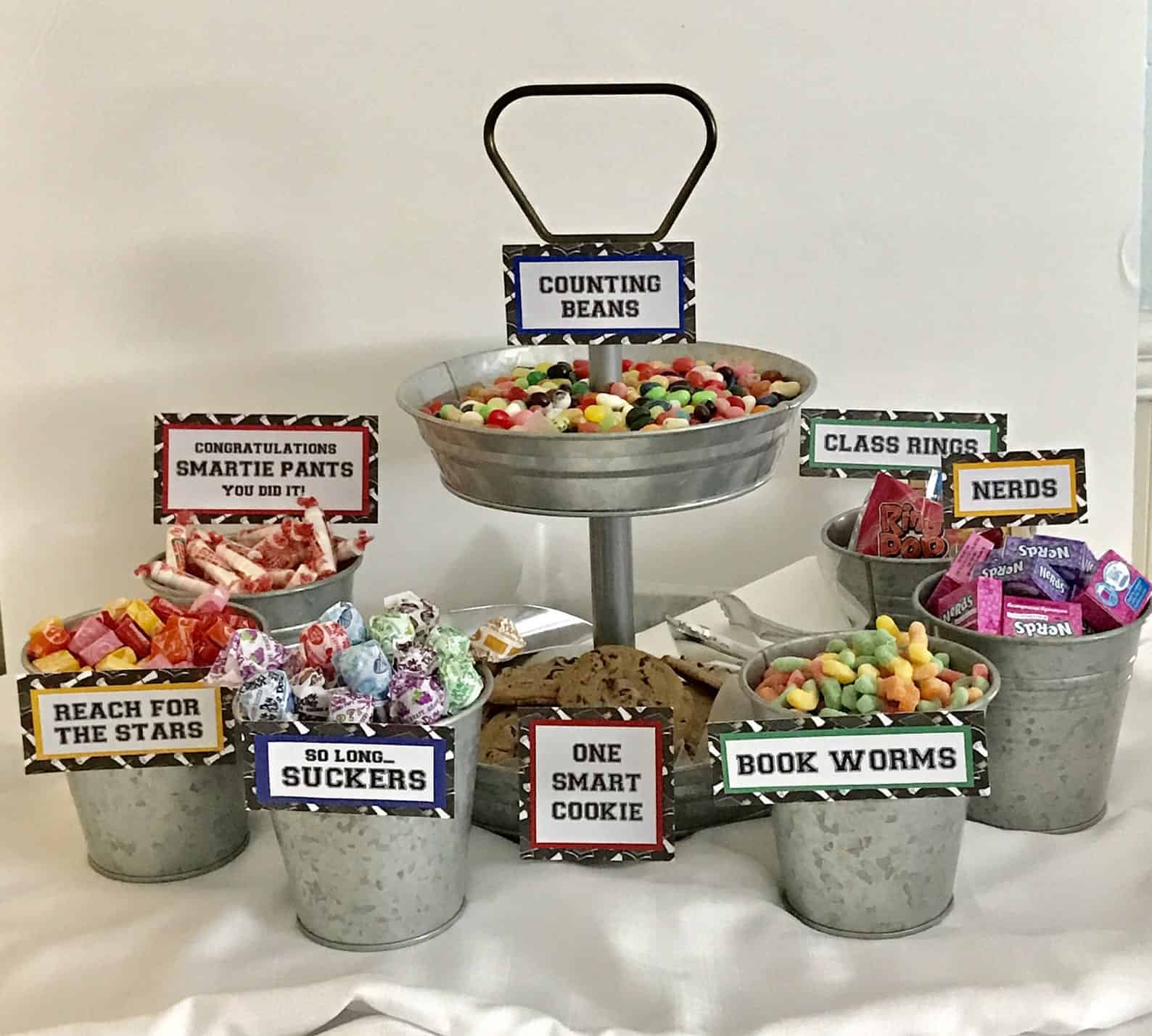 17 Graduation Candy Table Ideas - Hairs Out of Place