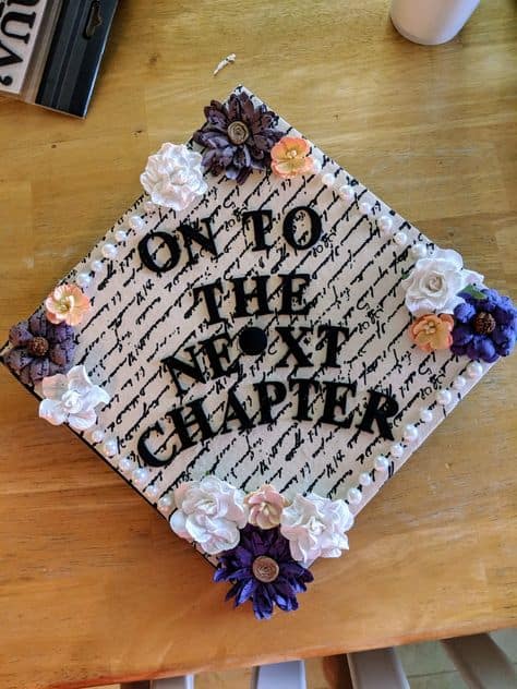 clever grad cap ideas on to the next chapter