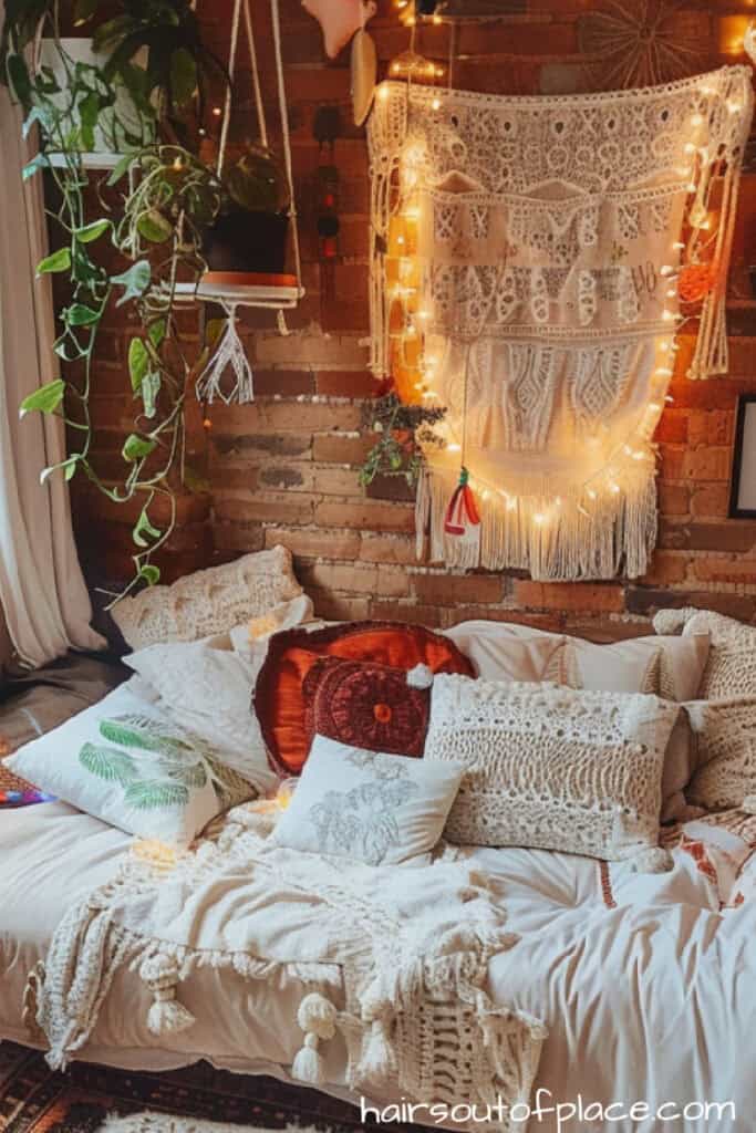 boho apartment decor 18 cozy boho bed display
