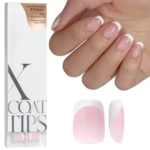 French Gel Nails Press on Nails Pink Extra Short Square