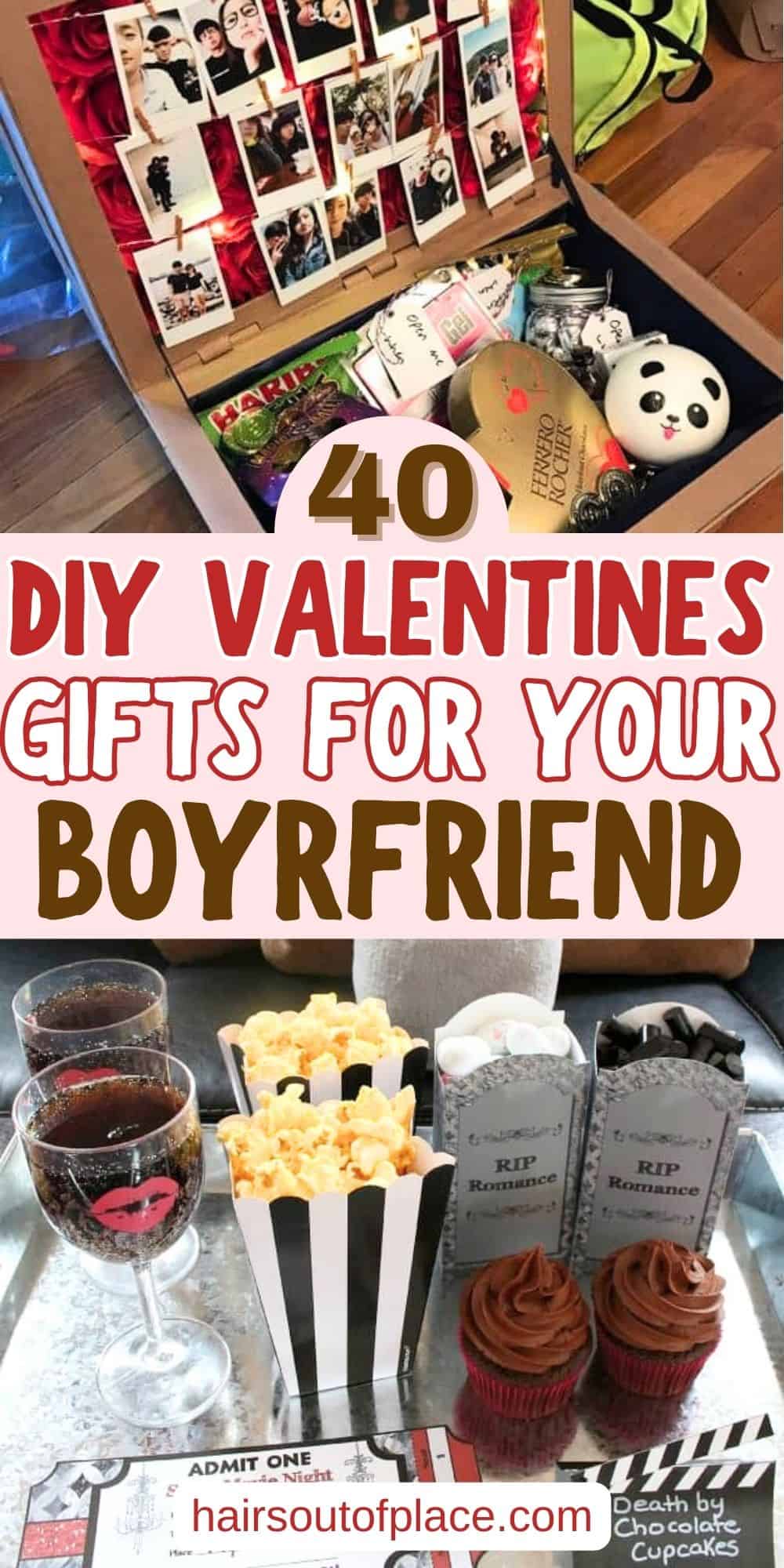 40 DIY Valentines Gifts for Your Boyfriend Pinterest pin