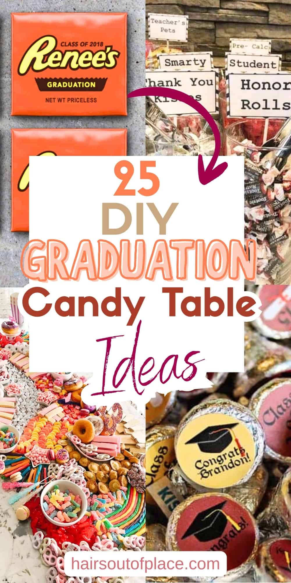25 DIY Graduation Candy Table Ideas Pinterest pin