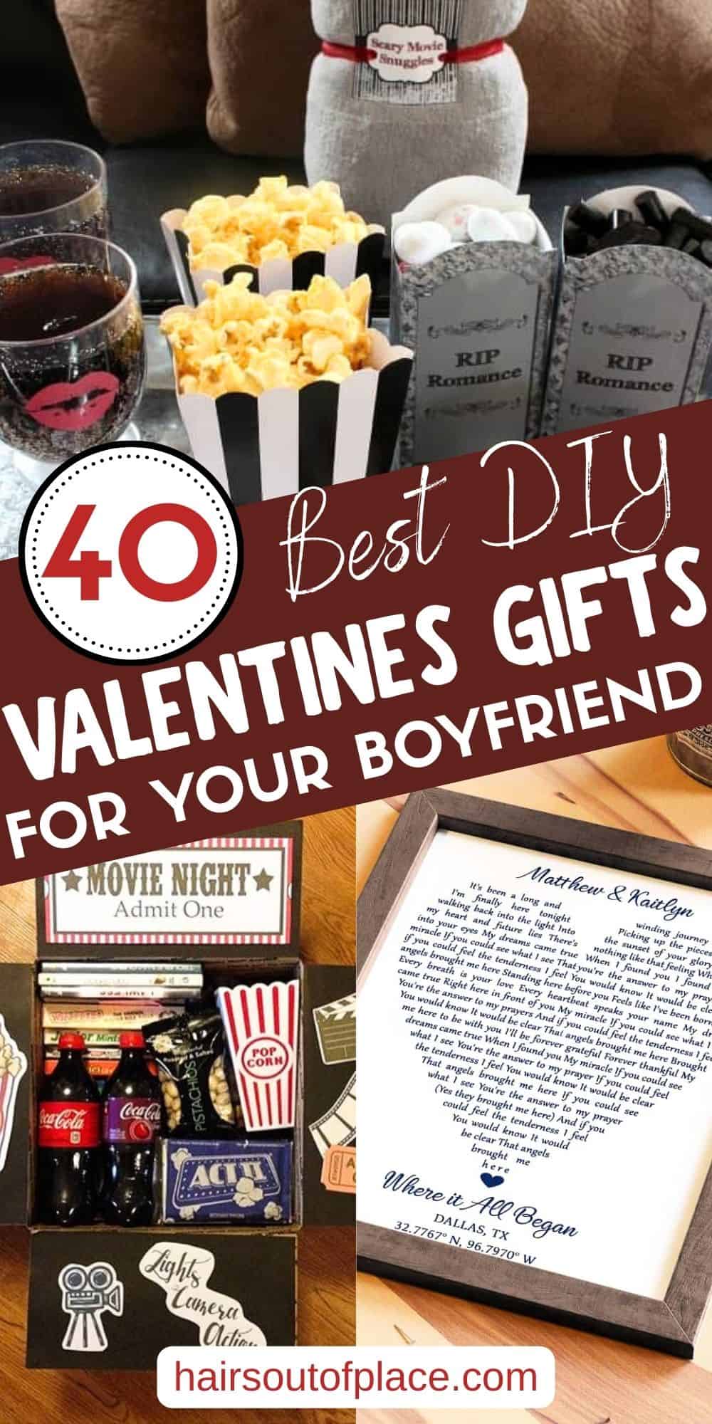 40 DIY Valentines Gifts for Your Boyfriend Pinterest pin
