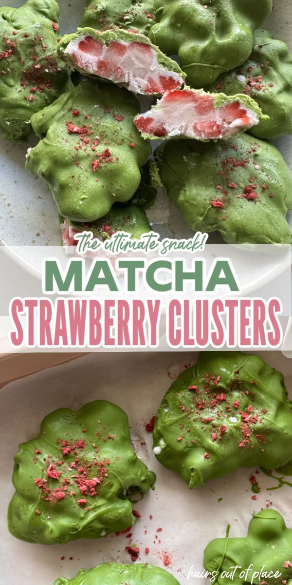 Matcha Strawberry Clusters - Hairs Out of Place