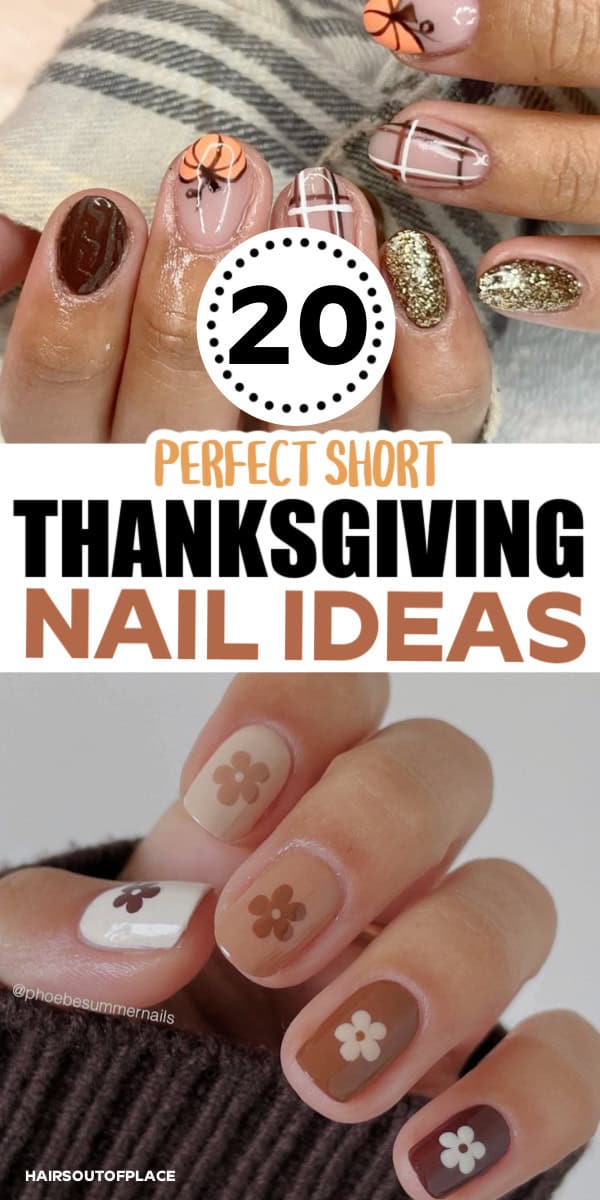 short thanksgiving nails cute and easy fall nails