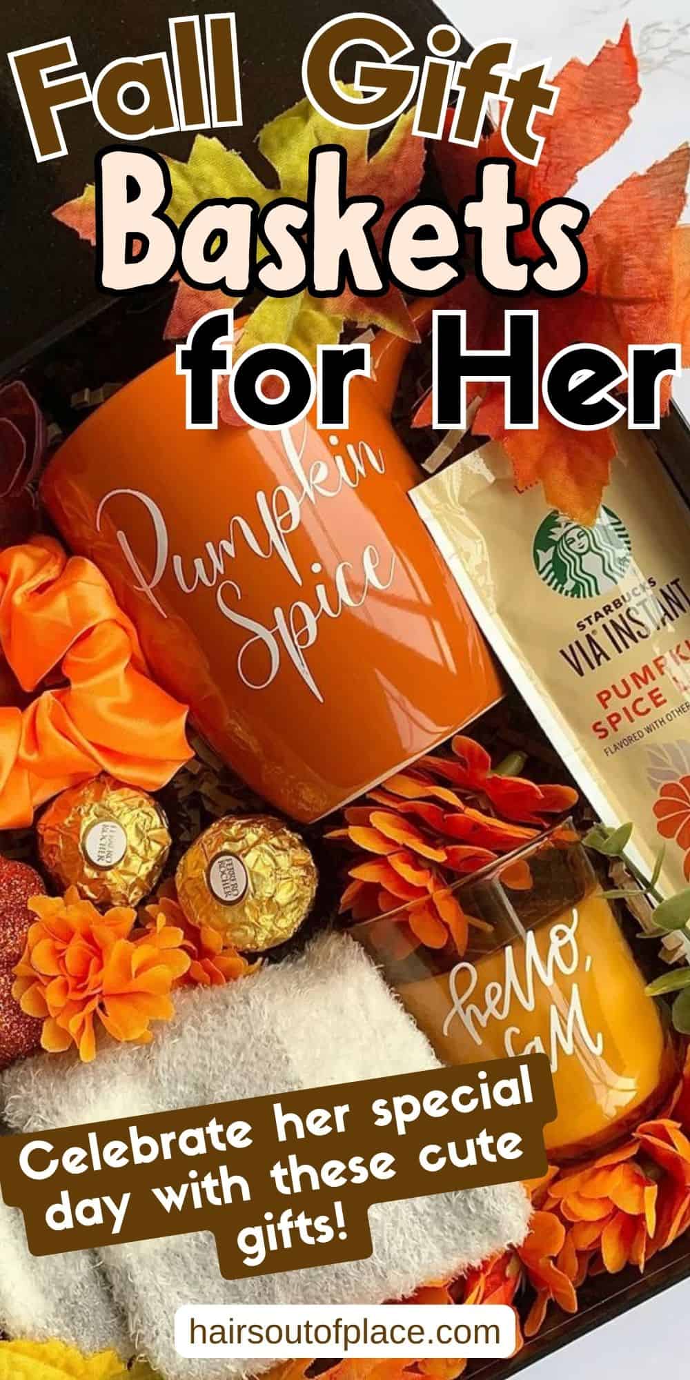 DIY Fall Gift Basket Ideas for Women Pinterest pin