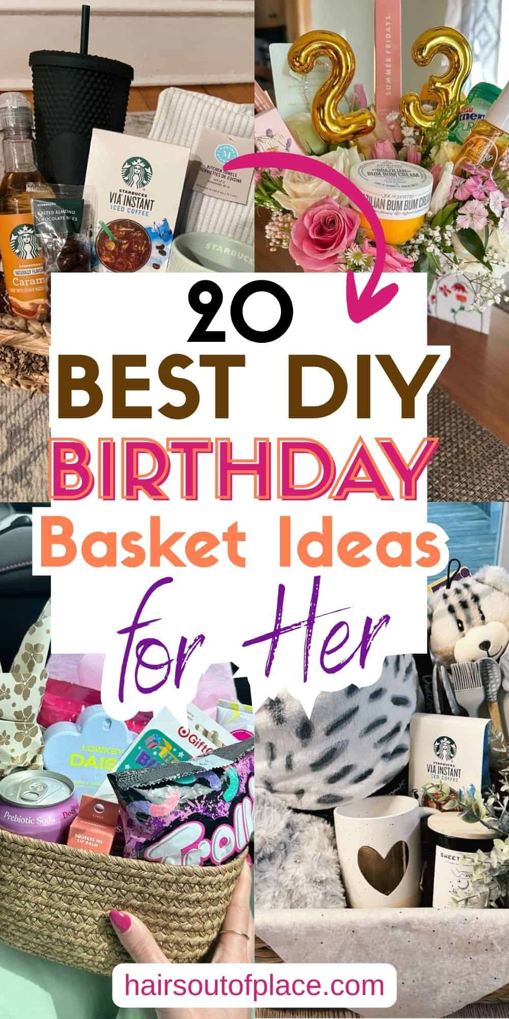 Birthday Gift Baskets for Women Pinterest pins