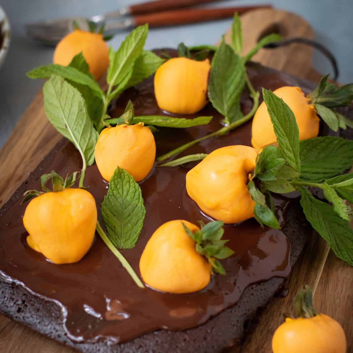 Chocolate Pumpkin Patch Brownie Cake