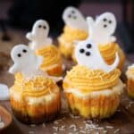 Halloween Candy Corn Mini Cheesecakes