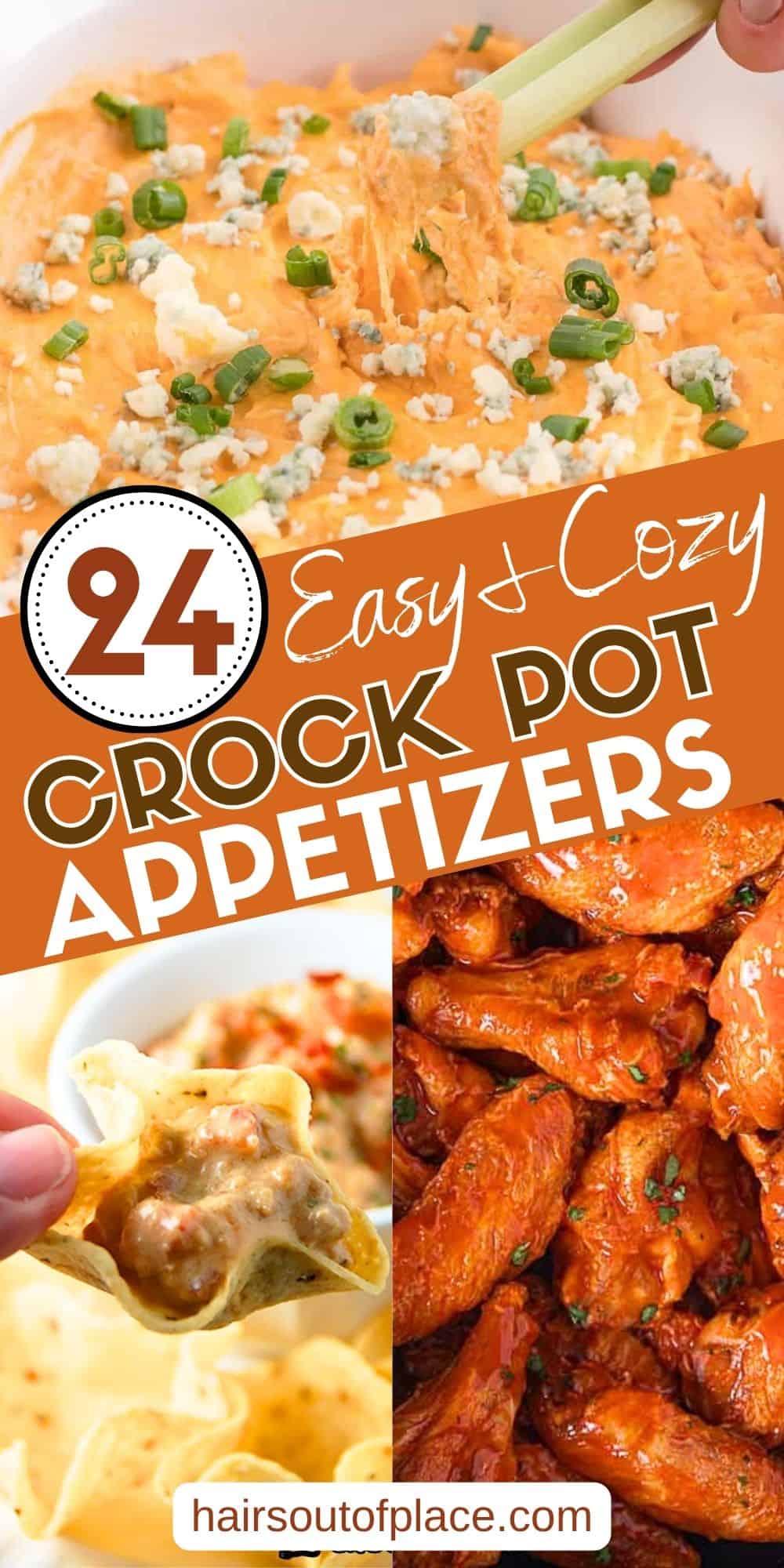 25 Easy Crock Pot Appetizers Pinterest pin