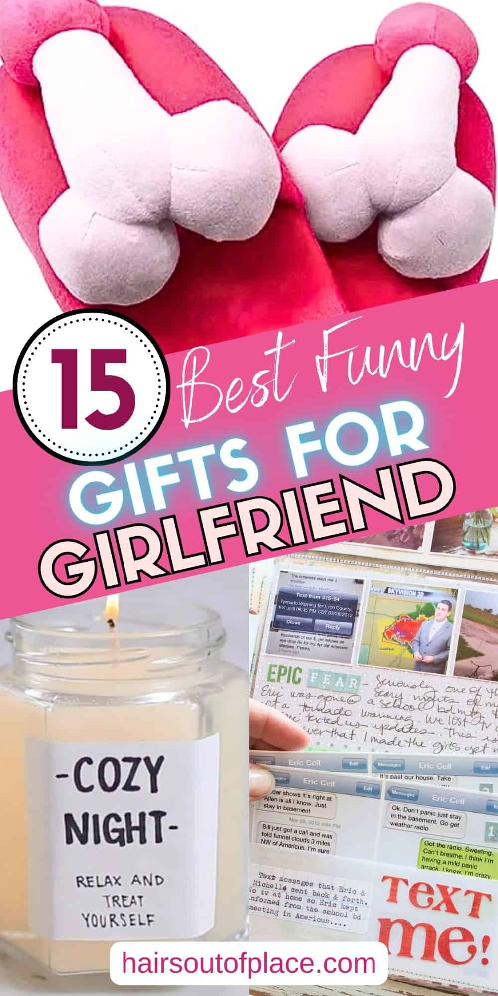 15 Funny Gifts for Girlfriend Pinterest pins