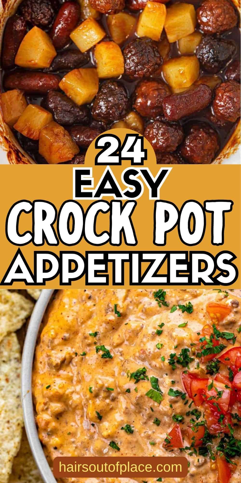 25 Easy Crock Pot Appetizers Pinterest pin