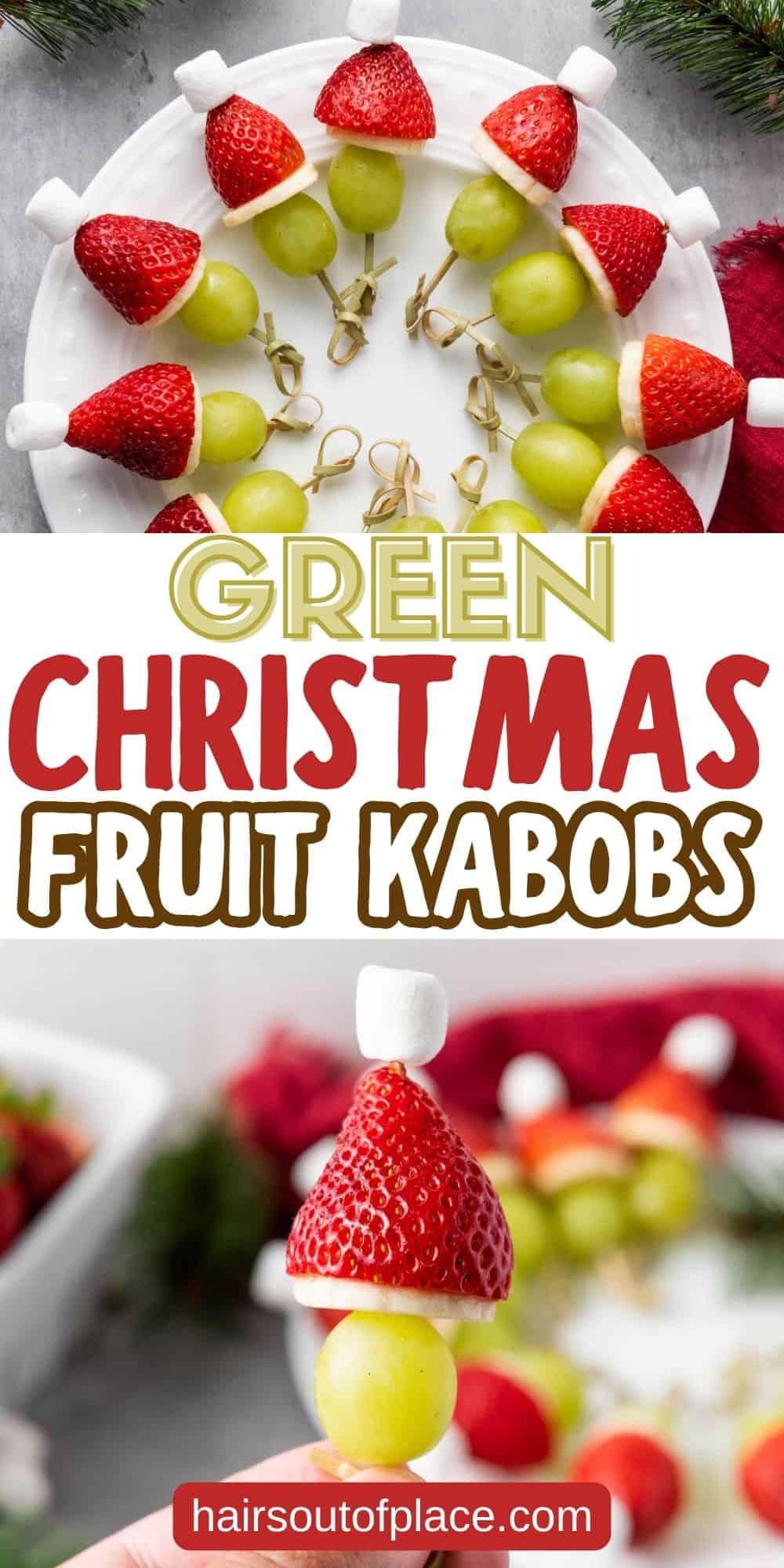 Green Christmas Man Fruit Kabobs Pinterest pin