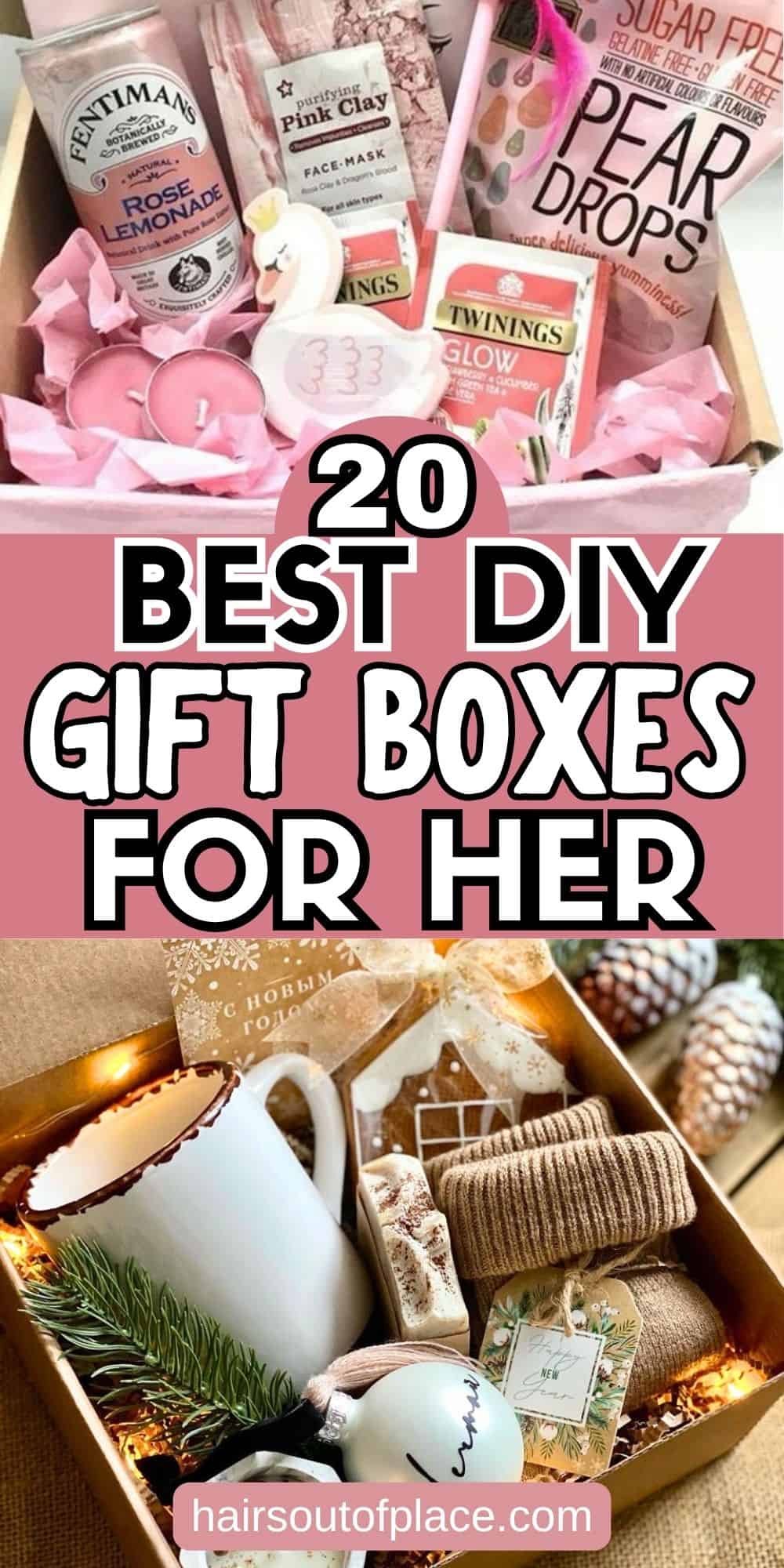 20 DIY Gift Boxes for Her Pinterest Pin