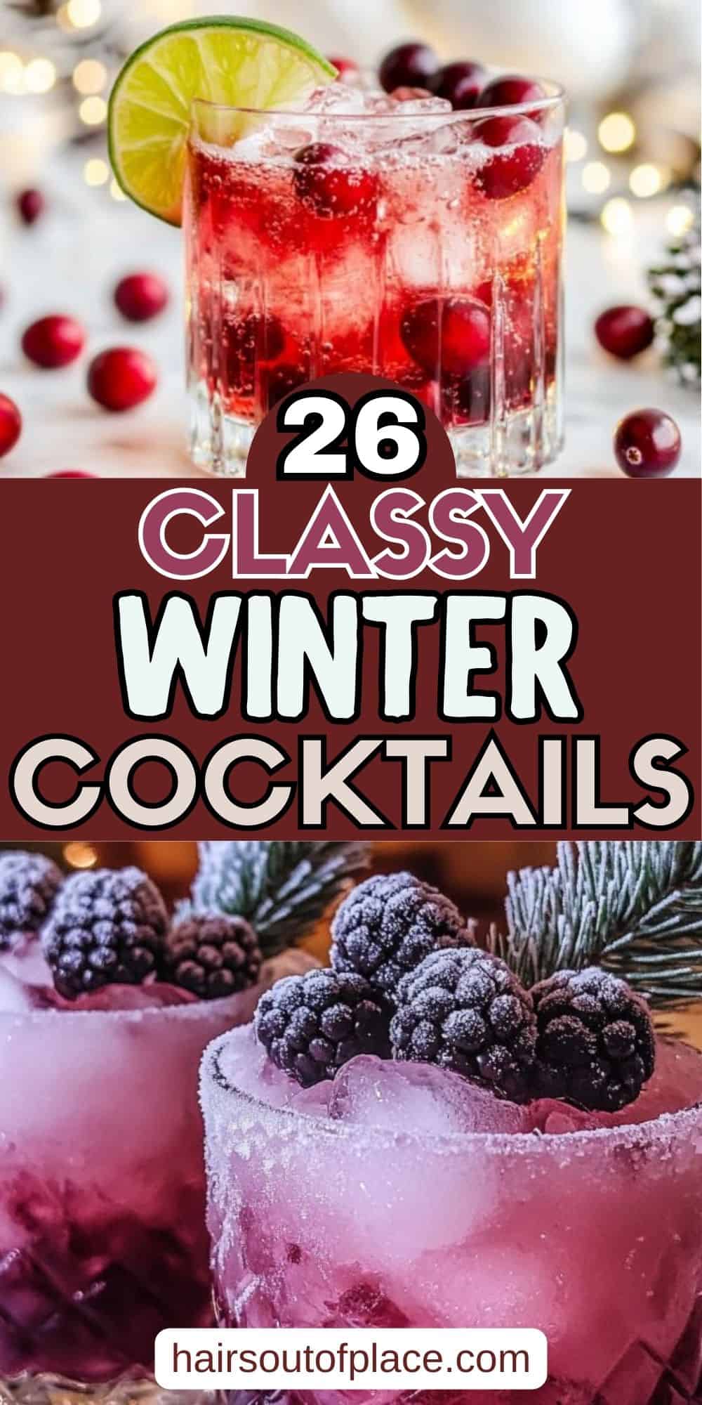26 Winter Cocktails Pinterest pin