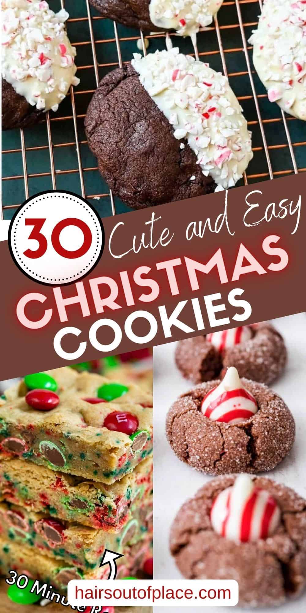 30 Easy Christmas Cookies Pinterest pin