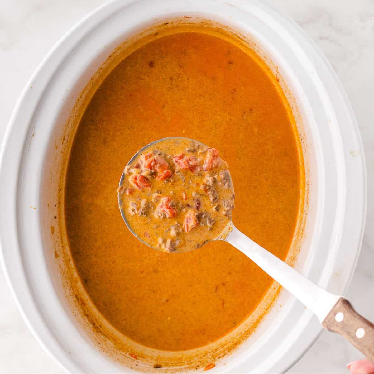 Creamy Crockpot Taco Soup