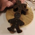 Gingerbread Soap featured on a wooden circle block